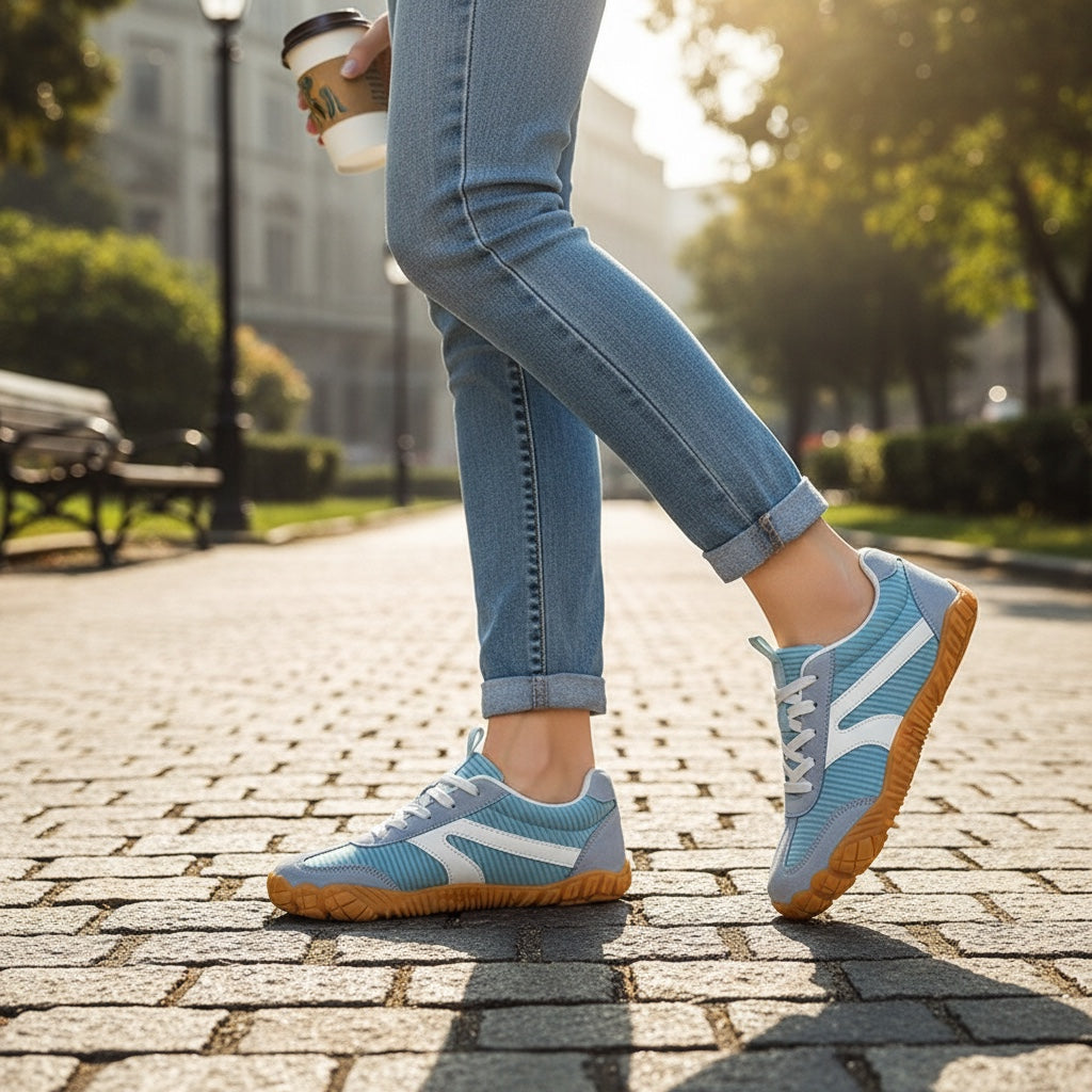 Barefoot shoes discussed in relation to plantar fasciitis and foot support