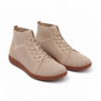 Barefoot high top Mens shoes wide toe amazing comfort for everyday use.