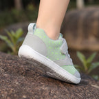 Sprint  grey and green children's barefoot shoes for maximum comfort. elegant and lightweight.