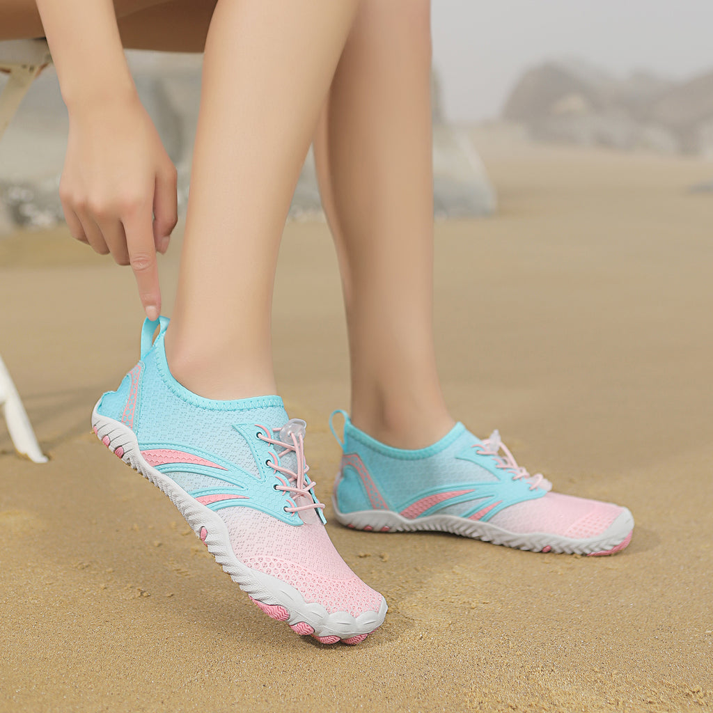 Sky blue and pink barefoot shoes unisex