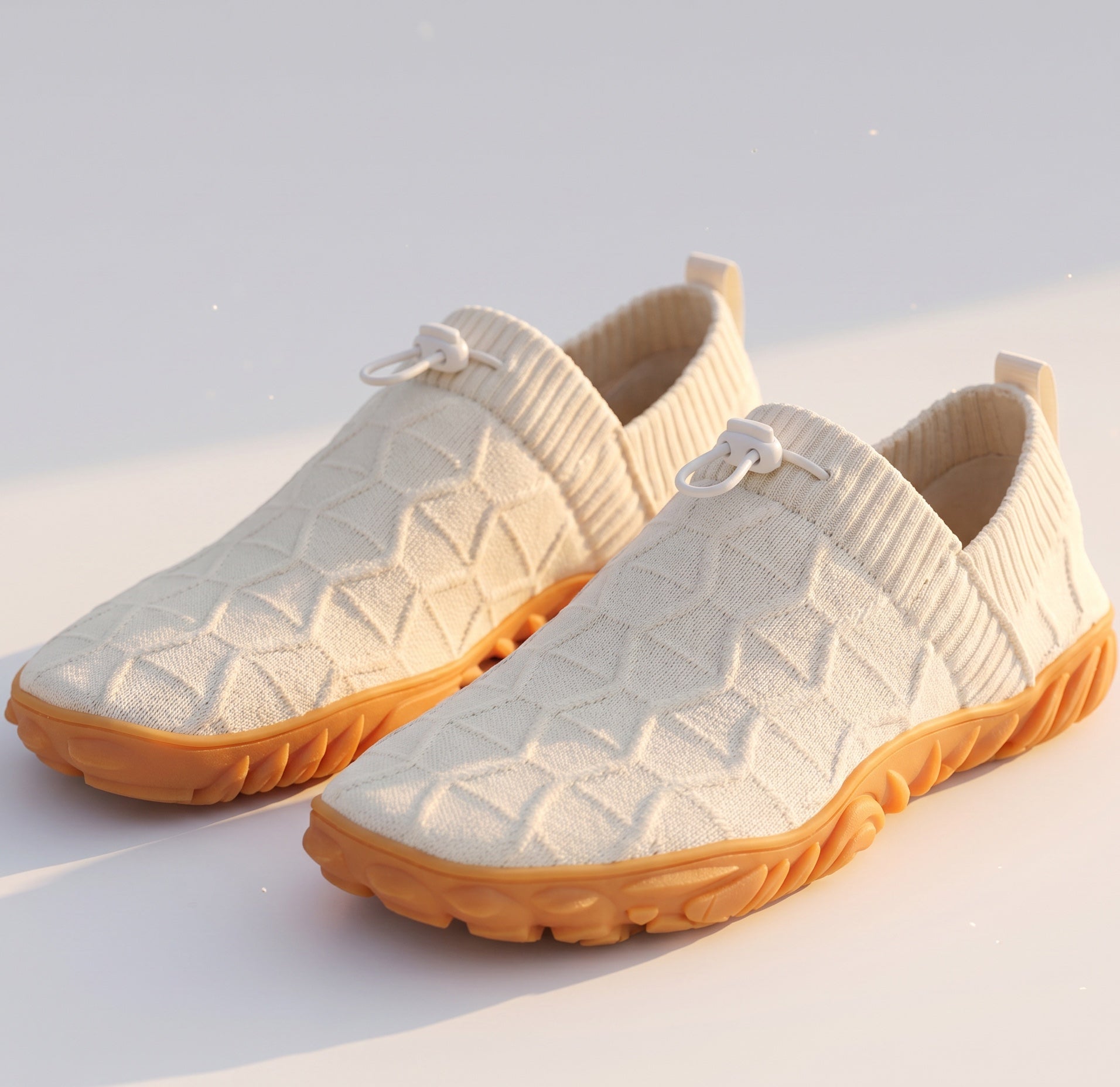 Beige men Aura barefoot shoes. These slip on shoes are perfect for all socialising. 