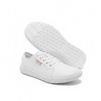Mens white barefoot shoes with a white under sole. these shoes are built for maximum comfort.
