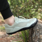 Barefoot mens Velocity barefoot shoes with black sole, wide toe for natural movement. 