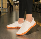 Men's Barefoot beige shoes. These Aura barefoot shoes are light and with a wide toe have maximum comfort.