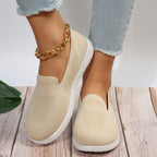 Beige slip on ladies loafers maximum comfort and maximum style