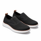 Black loafers Slip On Shoes with white rubber sole, made for premium quality and everyday use