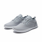 Grey unisex barefoot shoes for natural movement. Wide toe for extra comfort.