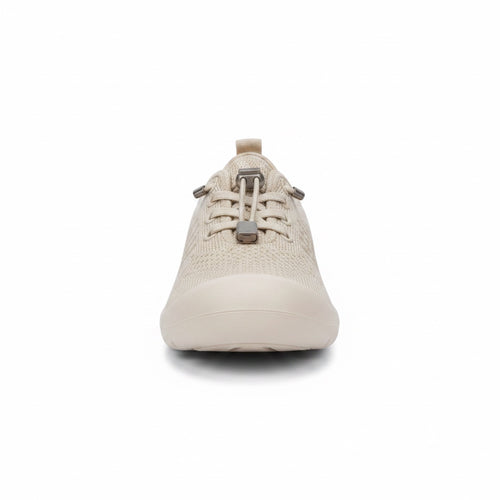 Close-up of the Beige Bella Loafers' smart-casual detailing.